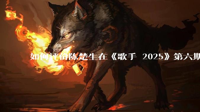 如何评价陈楚生在《歌手 2025》第六期演唱的《未来的主人翁》？
