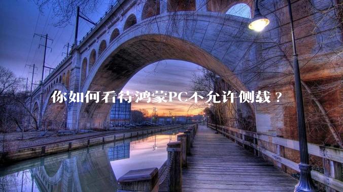 你如何看待鸿蒙PC不允许侧载?