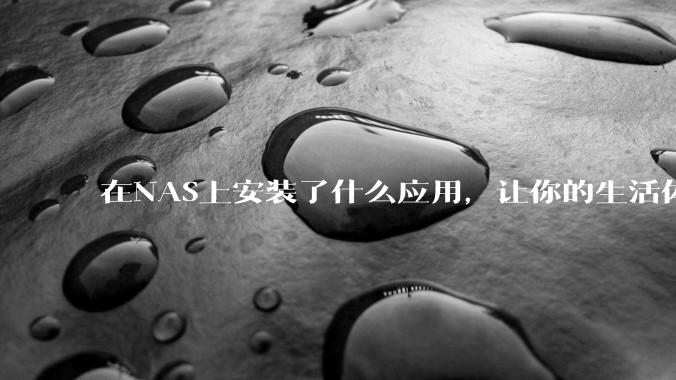 在NAS上安装了什么应用，让你的生活体验有了巨大的提升？