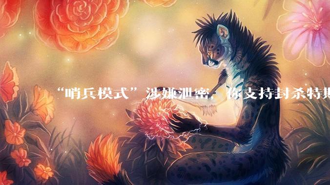 “哨兵模式”涉嫌泄密，你支持封杀特斯拉吗？